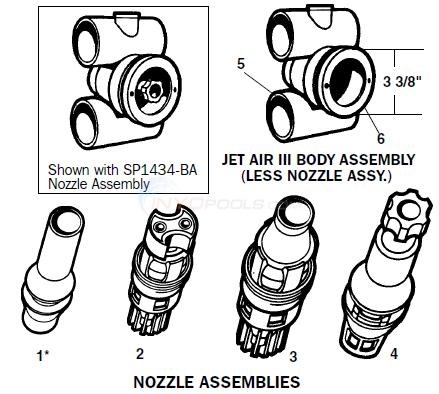 Hayward SP1434PAKB Jetair III Nozzle Assembly Replacement 